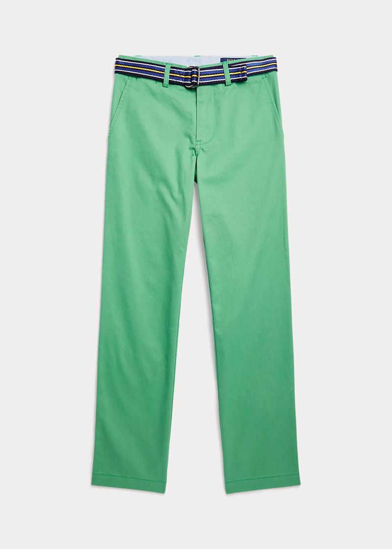 Pantalones Ralph Lauren Niño 6-14 Años Slim Fit Flex Abrasion Twill Chile Verde HKSMT-4831